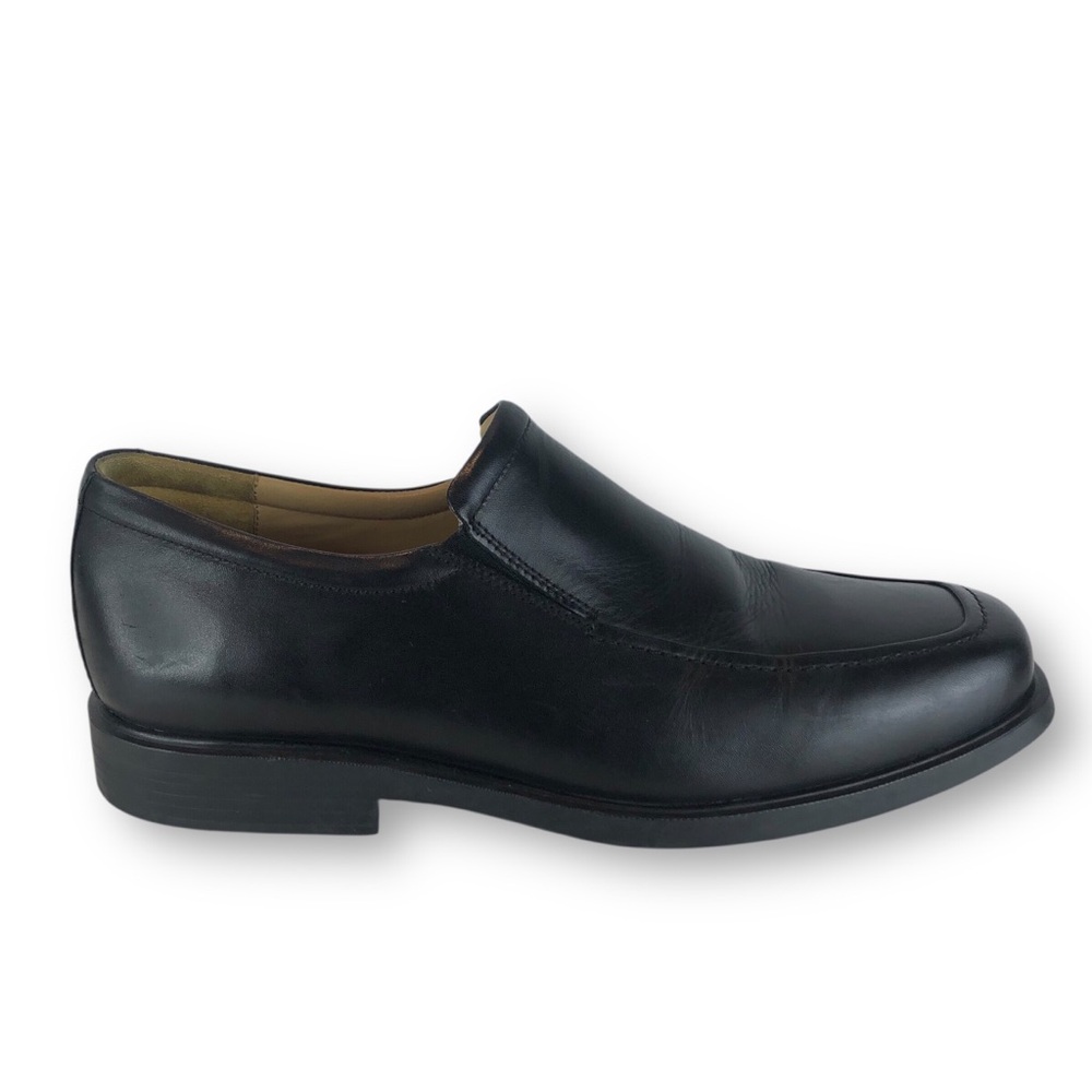 Johnston and Murphy Men’s 7447 Black Leather Slip-On Dress Loafer Shoes 11 M